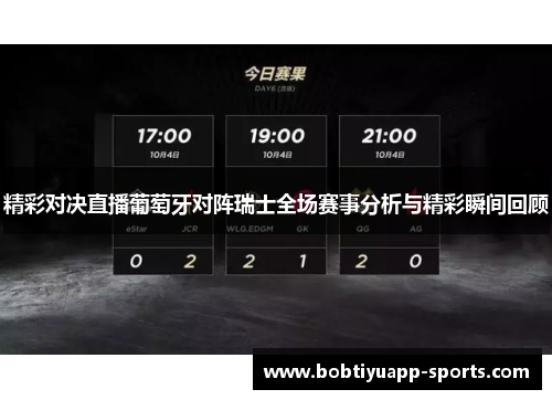 精彩对决直播葡萄牙对阵瑞士全场赛事分析与精彩瞬间回顾